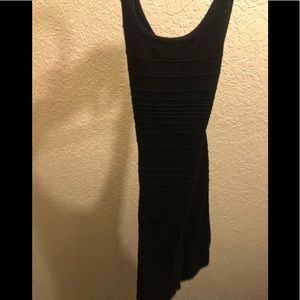 Black body con ribbed dress